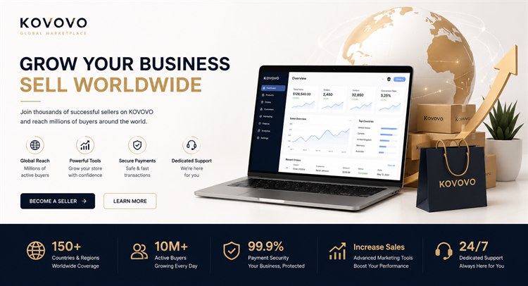 Grow your business and sell worldwide with KOVOVO