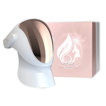 Led Face Mask Light Therapy, Aphrona® Halo Led Light Therapy Facial and Neck Skin Care Mask, Blue Light Red Light for Acne Wrinkle Reduce, New Generation...