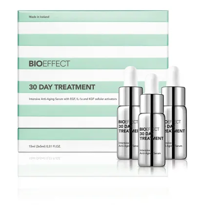 BIOEFFECT 30 Day Anti-Aging Treatment for Face and Neck with Plant Based EGF, Hydrating, Anti Wrinkle, Collagen Boosting, Pore Minimizer Facial Serum