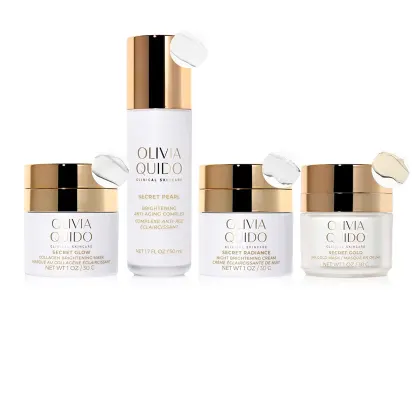OLIVIA QUIDO Clinical Skin Care Secret Collection | Secret Gold Bundle with Secret Glow, Secret Pearl & Secret Radiance | Anti-Aging and Tone Balancing Beauty Regimen Fights Dark Spots & Pigmentation